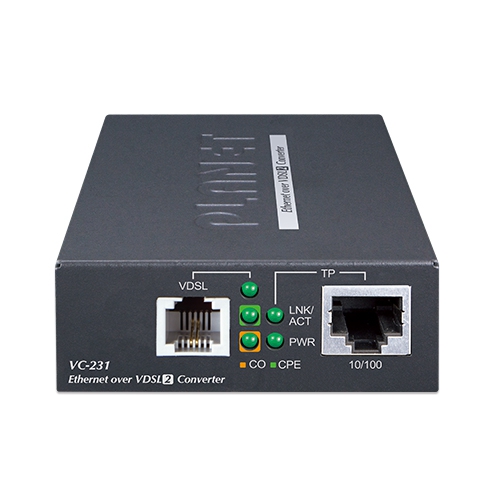1-Port 10/100TX Ethernet to VDSL2 Converter
