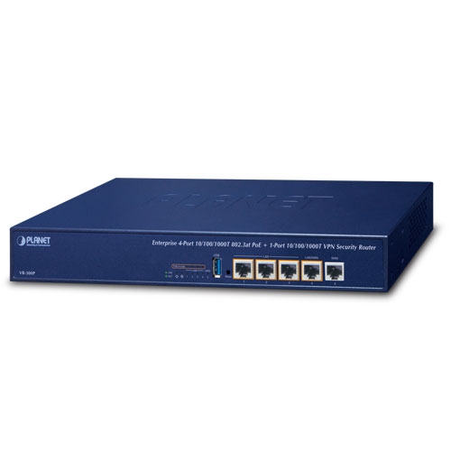 PLANET VR-300P, VPN-маршрутизатор, 5x1G, 4xPoE+, Dual-WAN