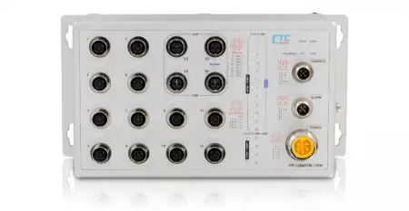 Промисловий керований EN50155 Ethernet комутатор 12x10/100Base M12+4x GbE M12 з 12xPoE 120W (ITP-1204GTM-12PHE)