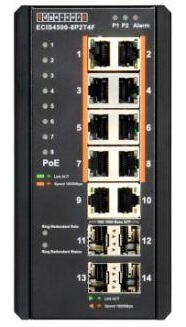 Управляемый коммутатор ECIS4500-8P2T4F с РоЕ