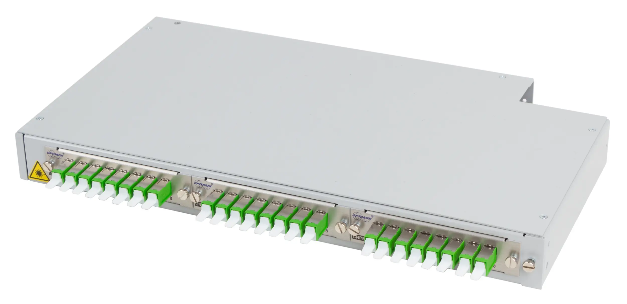 MCNP – алюмінієва поворотно-висувна панель 19” ODF