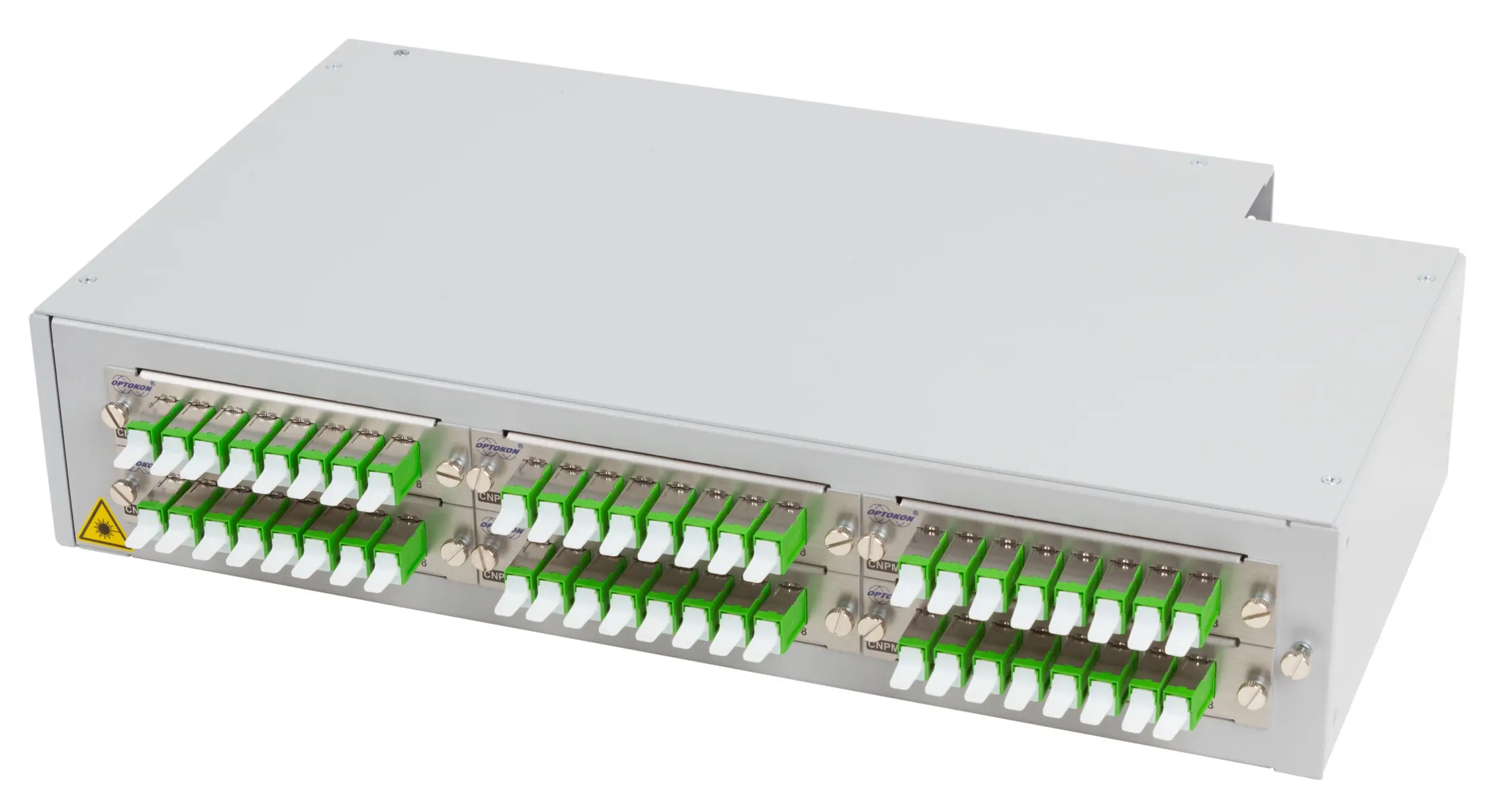 MCNP – алюмінієва поворотно-висувна панель 19” ODF