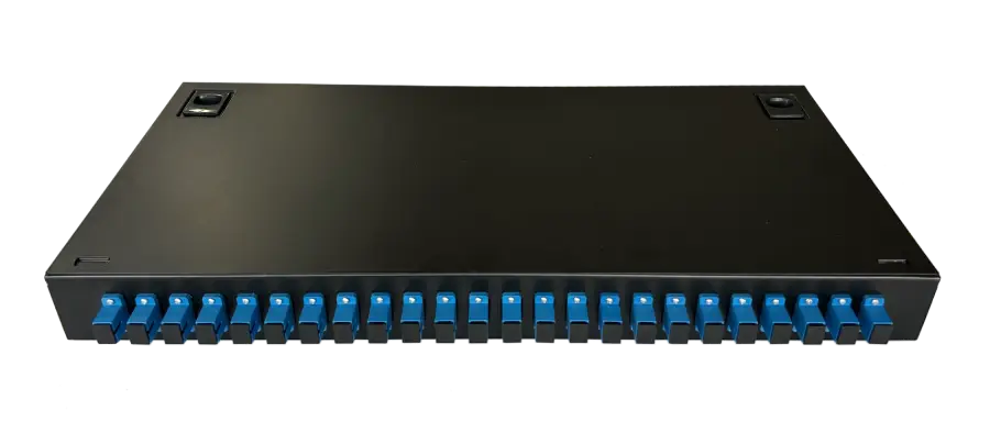 RMF-1 Оптична патч панель (ODF) 1U із верхньою кришкою, з фіксатором