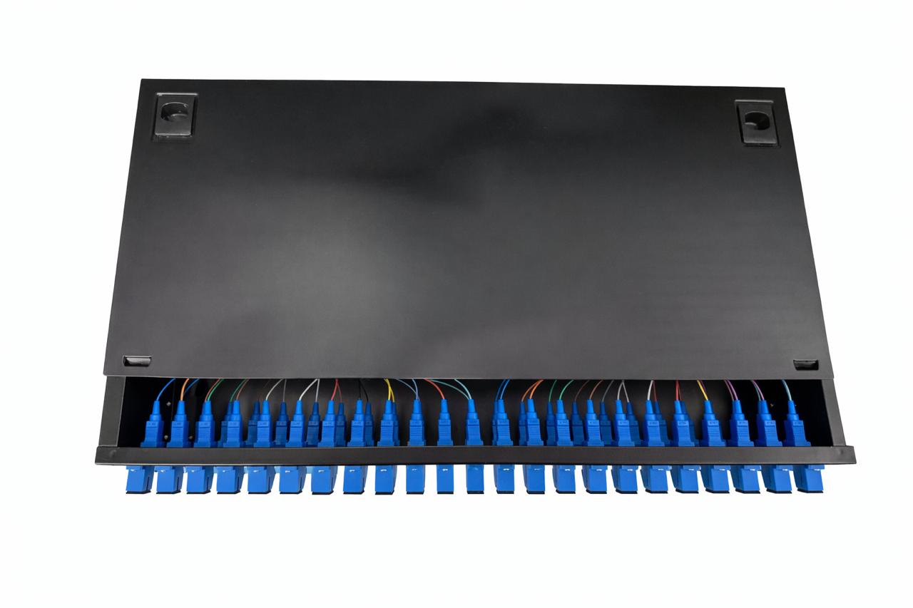 RMF-2 Оптична патч панель (ODF) 2U із верхньою кришкою, з фіксатором