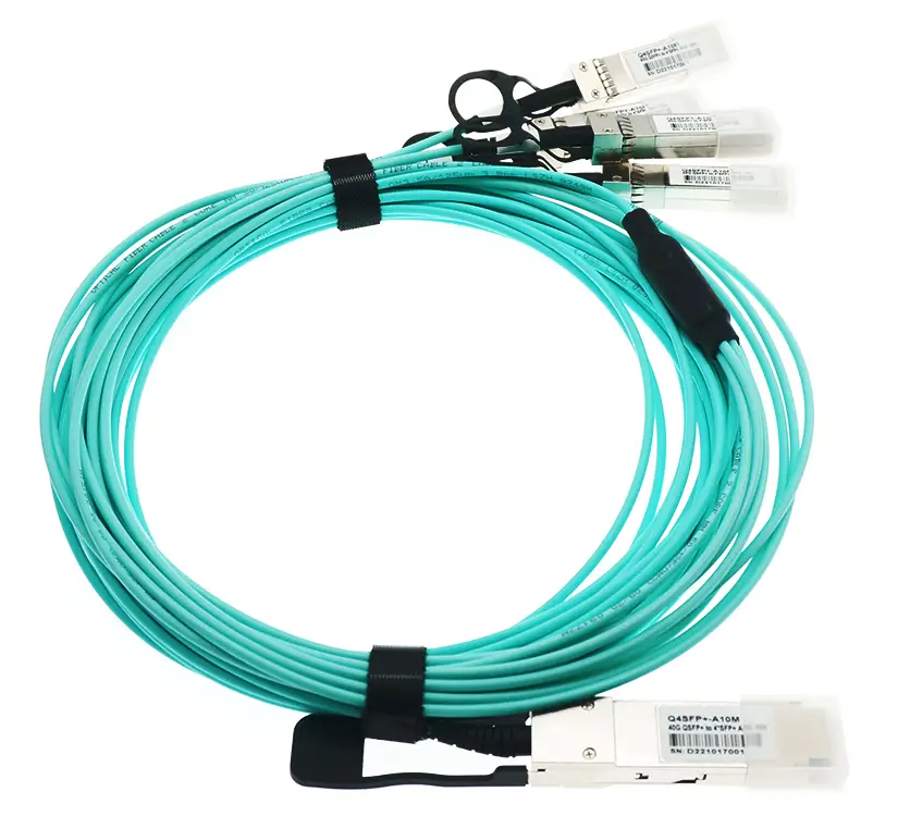 QSFP+ активний оптичний кабель (AOC) 40G QSFP+ → 4×SFP+, до 100 м