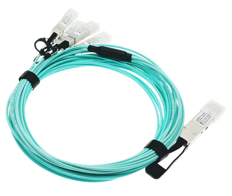 QSFP+ активний оптичний кабель (AOC) 40G QSFP+ → 4×SFP+, до 100 м