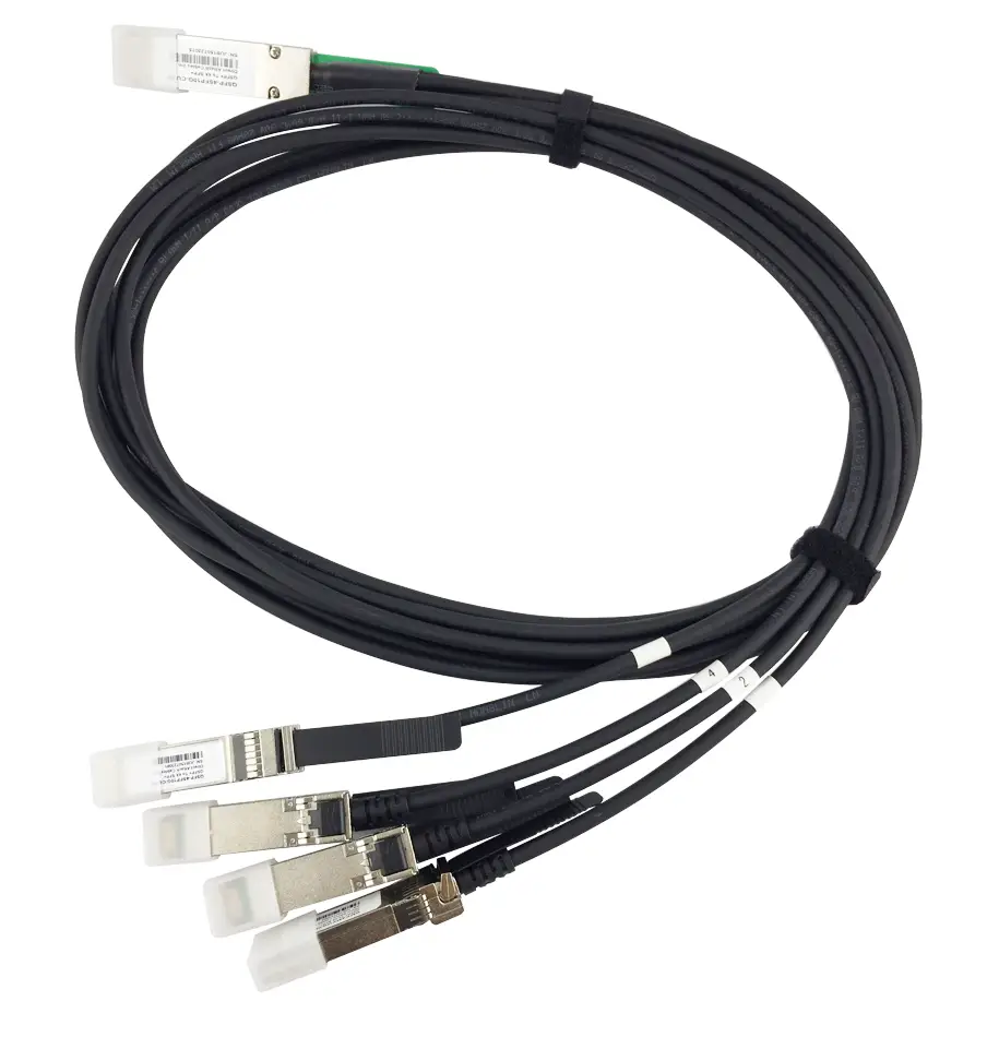 40G QSFP+ → 4×10G SFP+ пассивный DAC кабель (Direct Attach Copper)