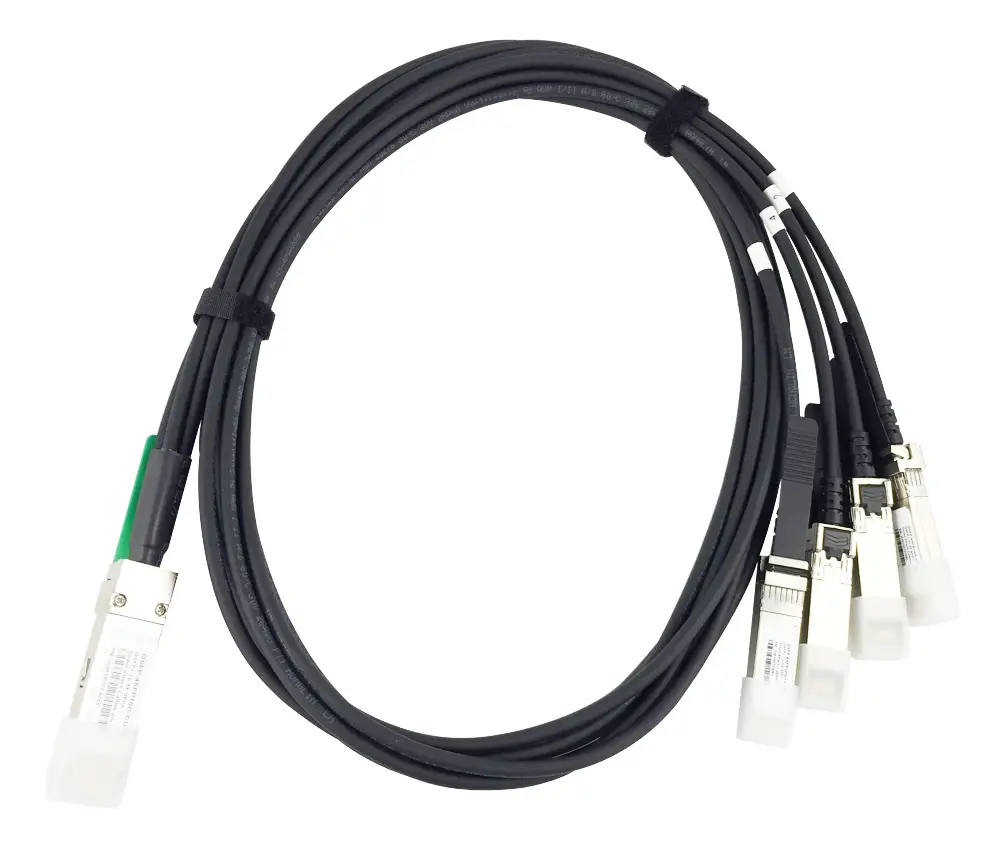 40G QSFP+ → 4×10G SFP+ пассивный DAC кабель (Direct Attach Copper)