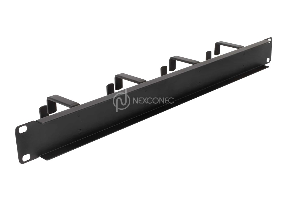 1U Кабельный организатор, 4 крючка, метал - FCM01