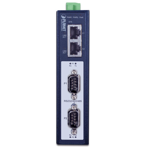 IMG-2200T - Промисловий 2-портовий шлюз RS232/422/485 Modbus