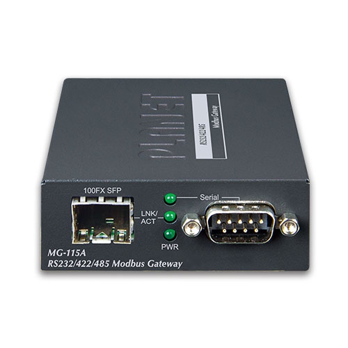 RS232/422/485 Modbus шлюз с 1-портовым 100BASE-FX SFP - MG-115A