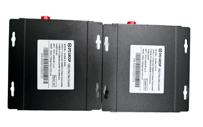 4-портовый конвертер USB 2.0 ↔ оптическое волокно (удлинитель до 250 м)