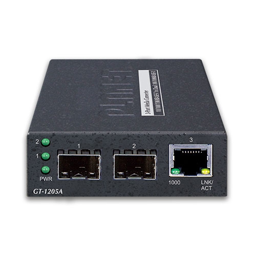 GT-1205A - Медіаконвертер 10/100/1000BASE-T в Dual 100/1000BASE-X SFP
