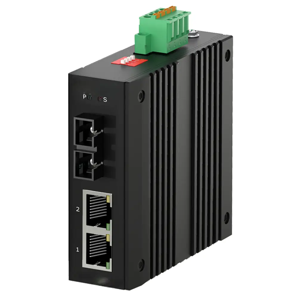 2xRJ45–SFP (FastEthernet) промисловий компактний медіаконвертор | DTC IMC-1SFX2TX / IMC-1SFX2PTX