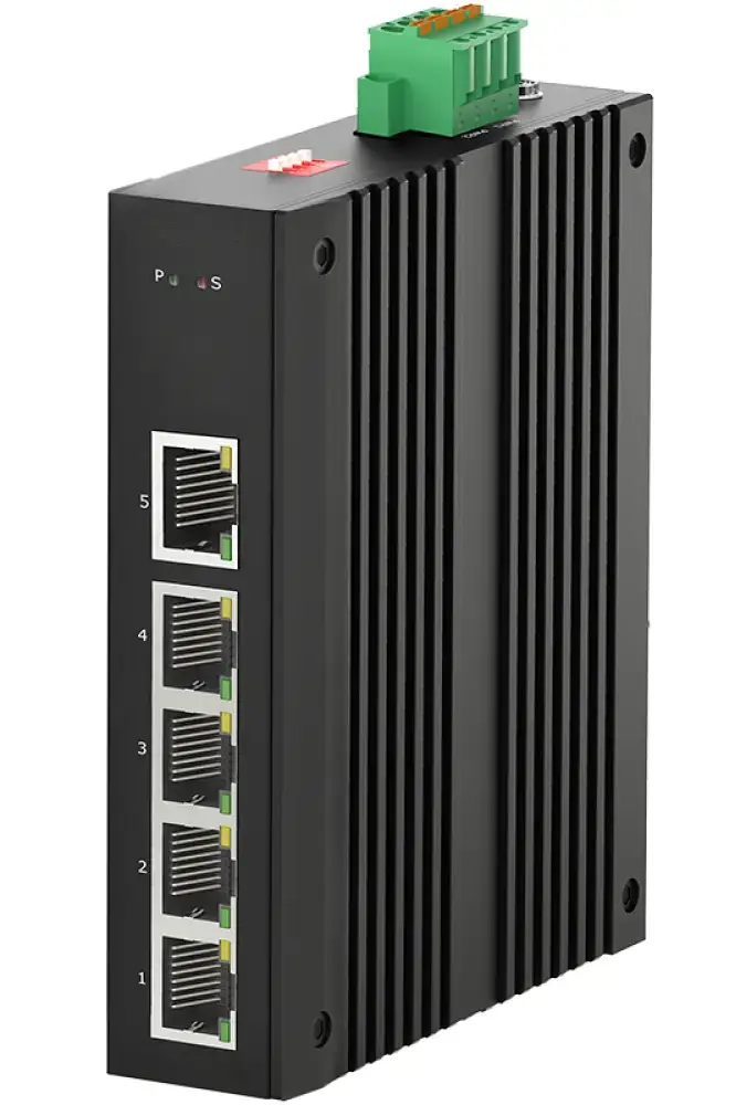 Промышленный PoE коммутатор DTC Group IFS-5PTX, 4x10/100Base-TX PoE + 1x10/100Base-TX uplink