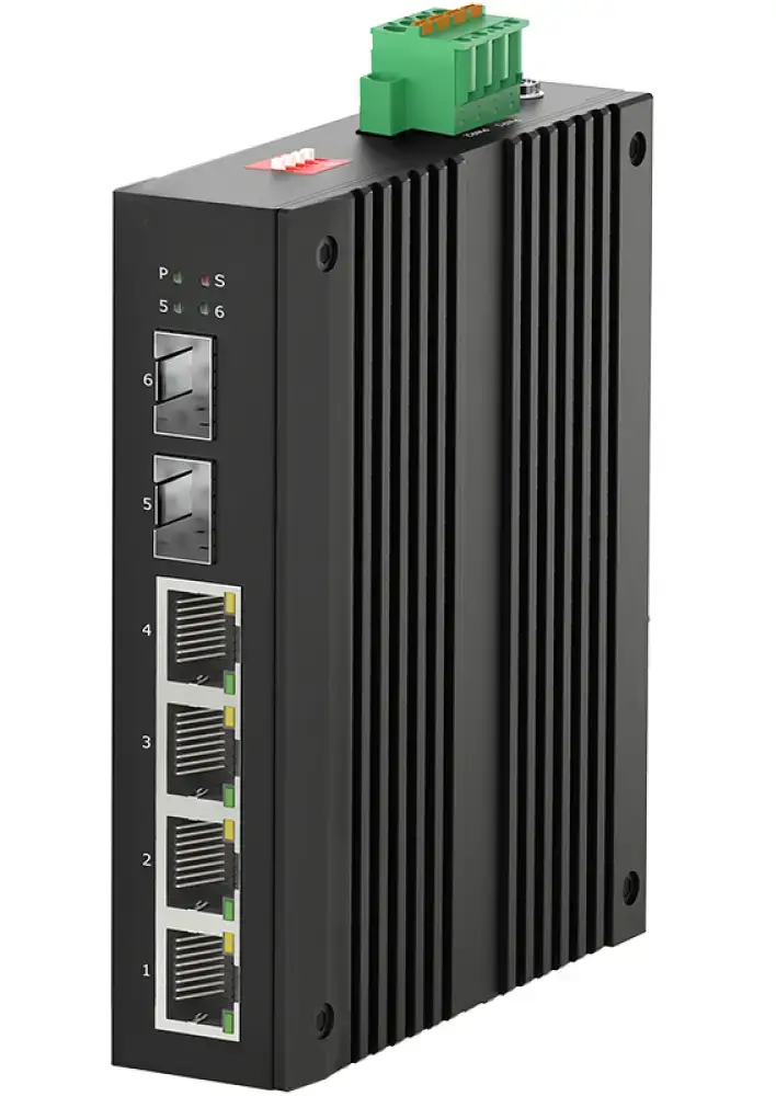 Промышленный PoE коммутатор 4×GE PoE + 2×SFP, DIN, -40…+75°C DTC IGS-2SGX4PGT