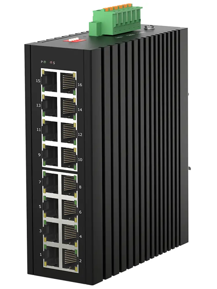 Промышленный PoE коммутатор 16×GE RJ45 PoE+, до 240 Вт, DIN, -40…+75°C, DTC IGSX-16PGT