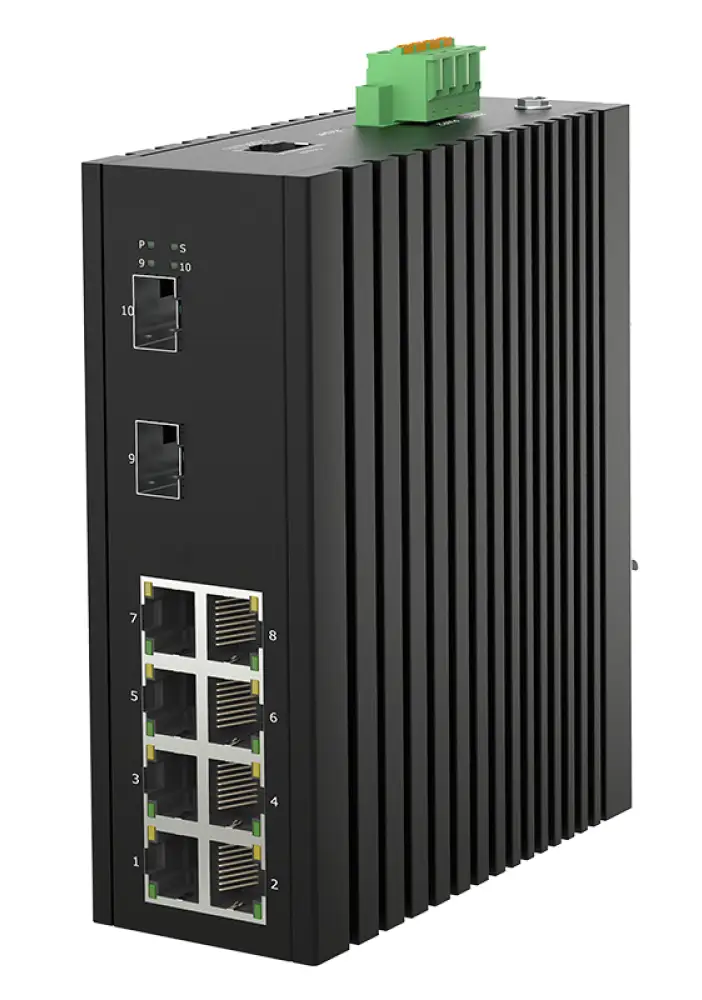 Коммутатор L2+ 8×GE RJ45 + 2×SFP 1G/2.5G, управляемый, промышленный, PoE++ до 90W (IGSX-M2SGX8PGT / 8P+GT)