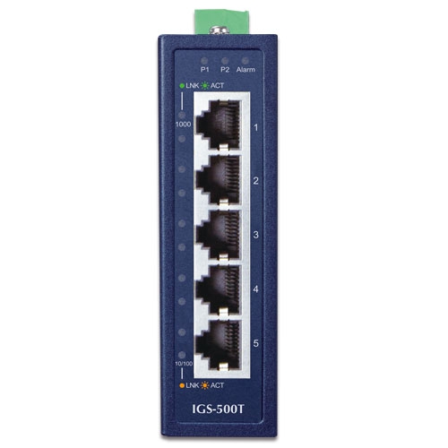 IGS-500T - Compact Industrial 5-Port 10/100/1000T