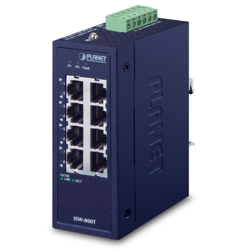 ISW-800T - Industrial 8-Port 10/100TX Compact Ethernet Switch