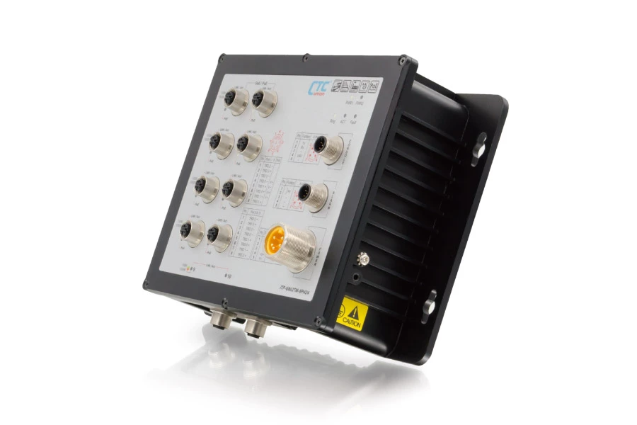 Промисловий керований EN50155 Ethernet комутатор 8x GbE M12 з PoE 180W + 2x 100/1000Base SFP (ITP-G802SM-8PHE24)