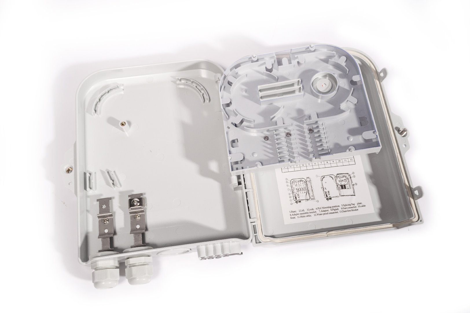 Абонентський оптичний розподільний бокс SDB-02-08 до 16 волокон