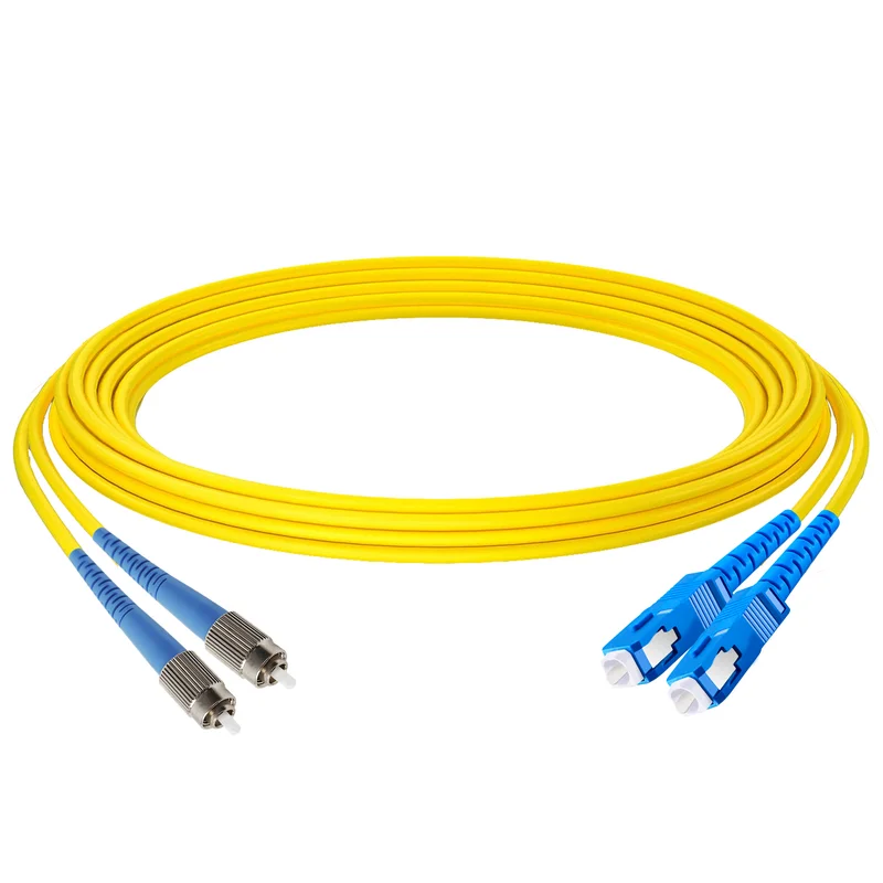 Оптический патчкорд FC/UPC - SC/UPC, одномод G.652D, дуплекс 2,8 мм. LSZH