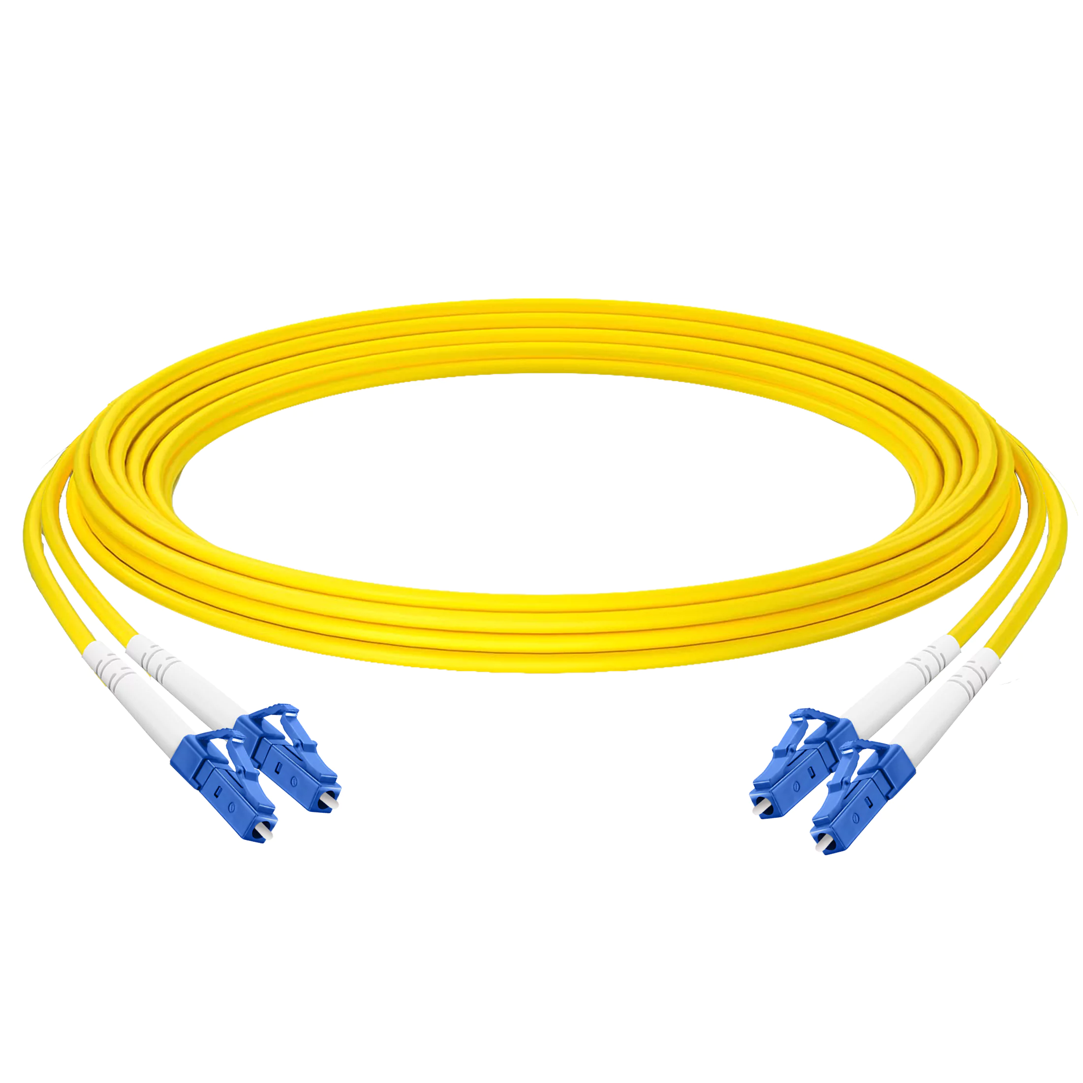 Оптический патчкорд LC/UPC - LC/UPC, одномод G652D, дуплекс 2,8 мм. LSZH, желтый