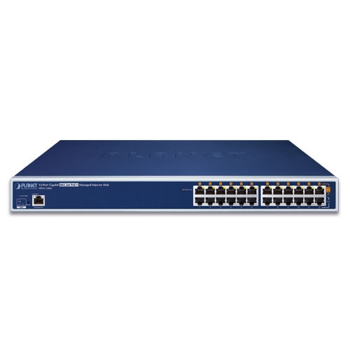HPOE-1200G -  12-Port Gigabit IEEE 802.3at PoE+ Managed Injector Hub