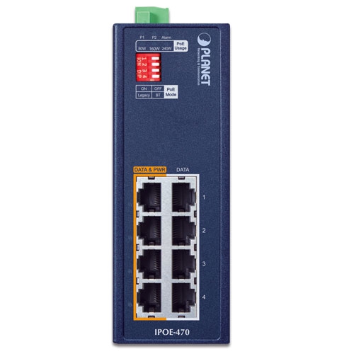 Промисловий 4-портовий гігабітний 802.3bt PoE++ інжекторний концентратор - IPOE-470