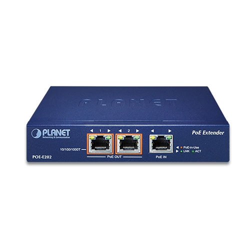 POE-E202 - 1-Port 802.3at PoE+ to 2-Port 802.3af/at Gigabit PoE Extender