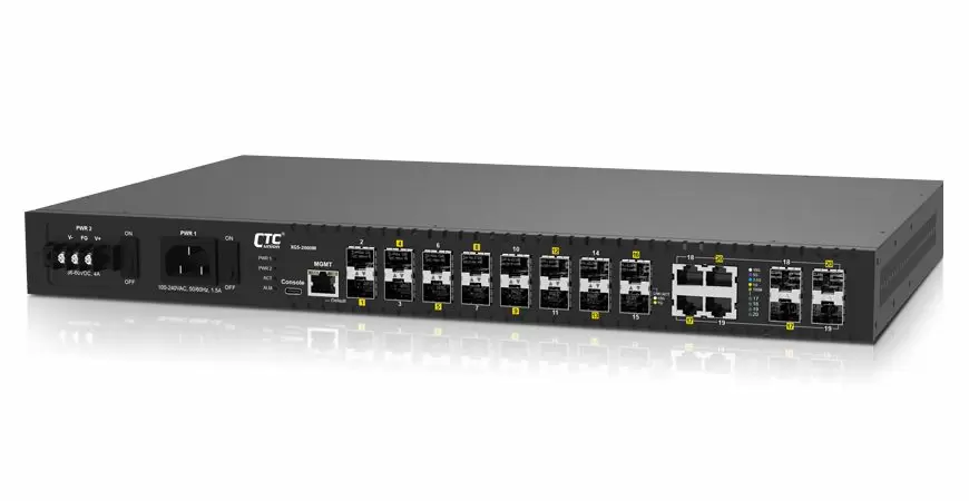 XGS-2000M керований 10G комутатор 16× SFP+ та 4× Combo RJ45/SFP+