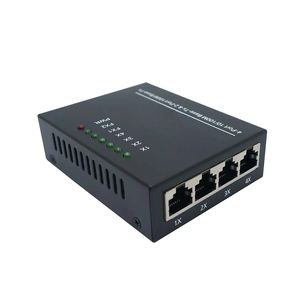 Некерований комутатор 2xFO(SFP)-4xRJ45