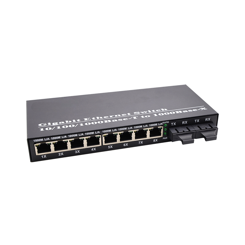 Неуправляемый коммутатор 2xFO(SFP)-8xRJ45