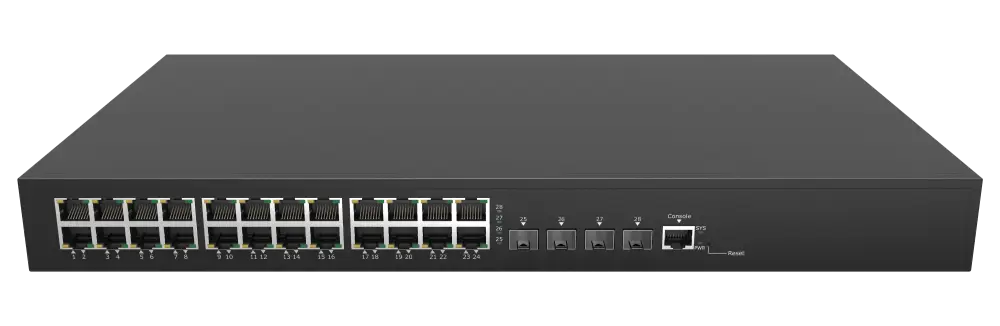 ESW-4GX24GT – 24×GE RJ45 + 4×1G/2.5G SFP, Layer 2+ управляемый коммутатор