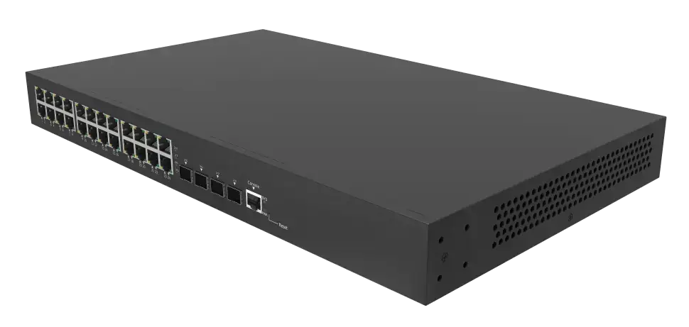 ESW-4GX24GT – 24×GE RJ45 + 4×1G/2.5G SFP, Layer 2+ управляемый коммутатор