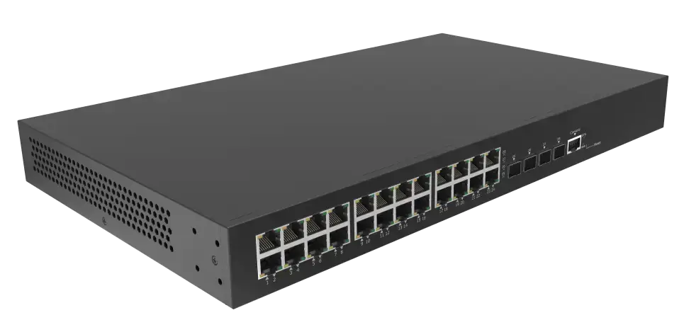 ESW-4GX24GT – 24×GE RJ45 + 4×1G/2.5G SFP, Layer 2+ управляемый коммутатор