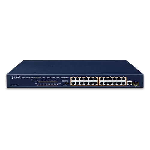 FGSW-2511P - 24-Port 10/100BASE-TX 802.3at PoE + 1-Port Gigabit TP/SFP