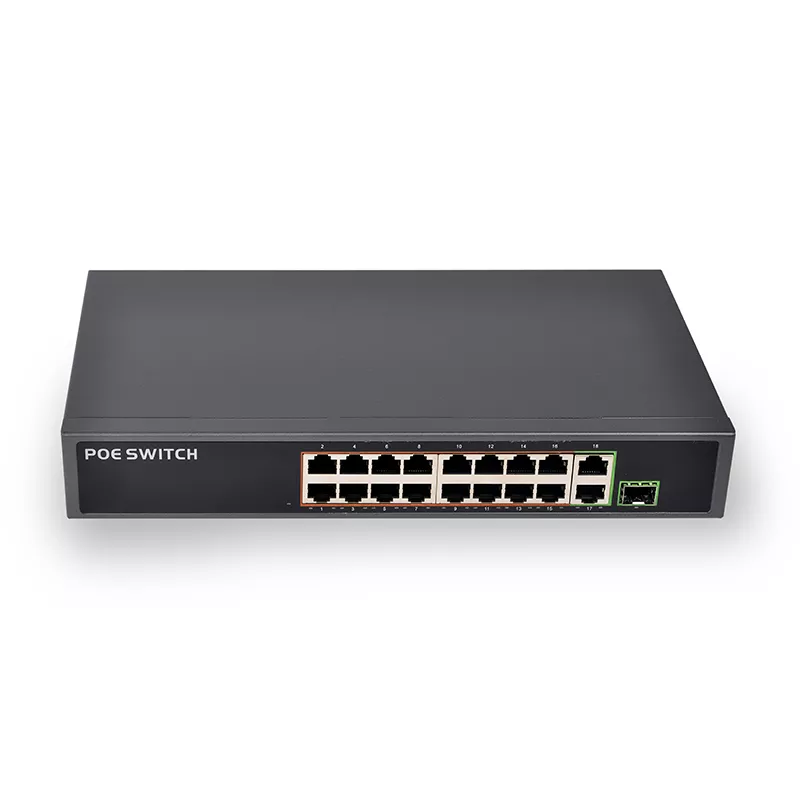 SWP1816GSR 150W/250W 16x100Мб PoE комутатор з 2TP+1x1G SFP uplink