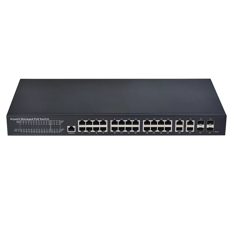 SWP2444GCD 24-портовый PoE коммутатор с 4 гигабитными SFP/TP портами