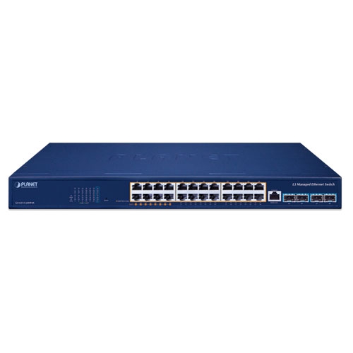 GS-6311-24HP4X - L3 8-Port 802.3bt PoE + 16-Port 802.3at PoE + 4-Port 10G SFP+