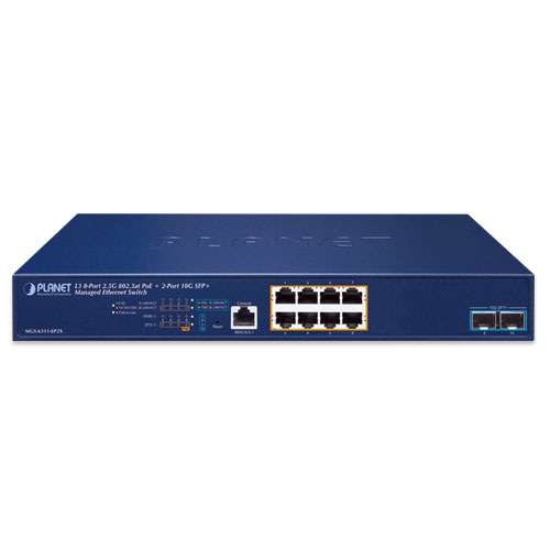 MGS-6311-8P2X - L3 8-Port 2.5GBASE-T 802.3at PoE + 2-Port 10GBASE-X SFP+