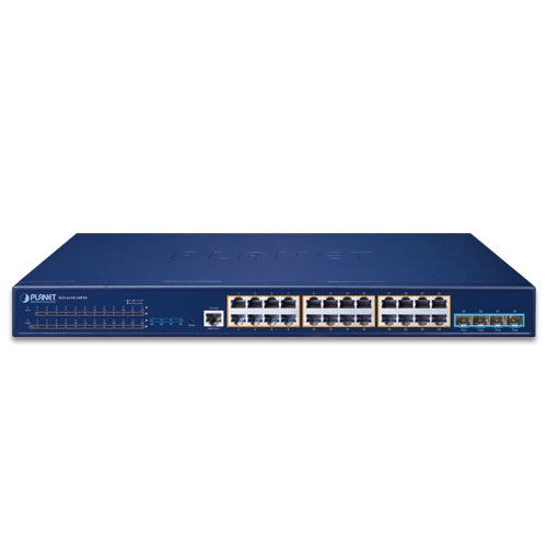 Коммутатор L3 24 порта 10/100/1000T 802.3at PoE + 4 порта 10G SFP+ - SGS-6310-24P4X